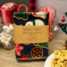 Load image into Gallery viewer, Reusable Christmas Cookies Paperless Towels – 6 Pack for a Festive and Sustainable Kitchen