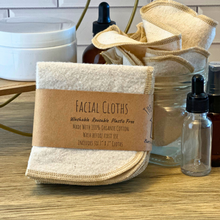 Load image into Gallery viewer, Reusable Organic Cotton Facial Cloths – Zero-Waste Beauty
