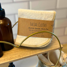 Load image into Gallery viewer, Reusable Organic Cotton Facial Cloths – Zero-Waste Beauty