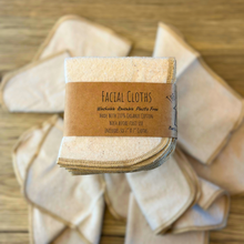 Load image into Gallery viewer, Reusable Organic Cotton Facial Cloths – Zero-Waste Beauty