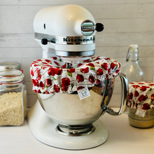 Load image into Gallery viewer, Reusable Apple Print Bowl Covers – 100% Cotton, Washable, and Eco-Conscious