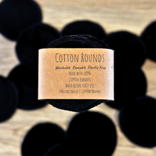Load image into Gallery viewer, Eco-Friendly, Reusable Black Cotton Rounds
