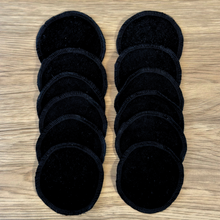 Load image into Gallery viewer, Eco-Friendly, Reusable Black Cotton Rounds