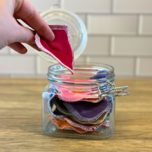 Load image into Gallery viewer, Rainbow Reusable Cotton Rounds – Colorful and Sustainable