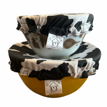 Load image into Gallery viewer, Cow Sustainable Bowl Covers – Reusable, Washable, and Eco-Friendly Food Covers