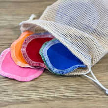Load image into Gallery viewer, Rainbow Reusable Cotton Rounds – Colorful and Sustainable