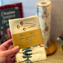 Load image into Gallery viewer, Holiday Mushroom Paperless Towels - Eco Friendly & Sustainable Kitchen