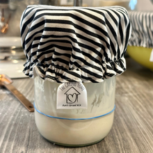 Load image into Gallery viewer, Reusable White & Black Stripes Bowl Covers-Practical and Sustainable Cotton Food Covers