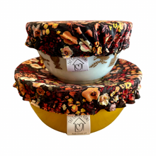Load image into Gallery viewer, Floral Sustainable Bowl Covers – Reusable, Washable, and Eco-Friendly Food Covers