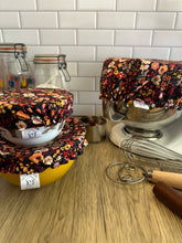 Load image into Gallery viewer, Floral Sustainable Bowl Covers – Reusable, Washable, and Eco-Friendly Food Covers