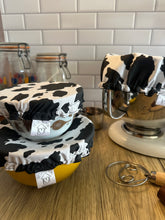 Load image into Gallery viewer, Cow Sustainable Bowl Covers – Reusable, Washable, and Eco-Friendly Food Covers
