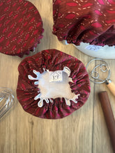 Load image into Gallery viewer, Pink Leaves Sustainable Bowl Covers – Reusable, Washable, and Eco-Friendly Food Covers