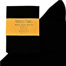 Load image into Gallery viewer, Reusable Black Cloth Towels – Zero Waste & Eco-Friendly