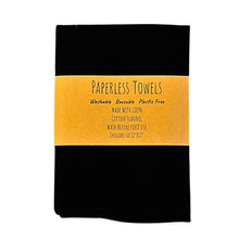 Load image into Gallery viewer, Reusable Black Cloth Towels – Zero Waste & Eco-Friendly