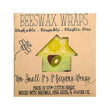 Load image into Gallery viewer, Beeswax Food Wraps (2-Pack) - 8"x8" Small, Eco-Friendly & Reusable