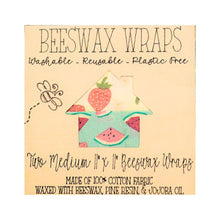 Load image into Gallery viewer, Beeswax Food Wraps (2-Pack) - 11"x11" Medium, Eco-Friendly & Reusable