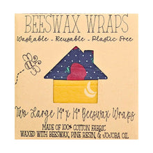 Load image into Gallery viewer, Beeswax Food Wraps (2-Pack) - 14"x14" Large, Eco-Friendly & Reusable