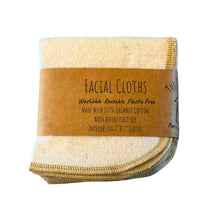 Load image into Gallery viewer, Reusable Organic Cotton Facial Cloths – Zero-Waste Beauty