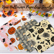 Load image into Gallery viewer, Jack-o-Lantern Halloween Paperless Towels