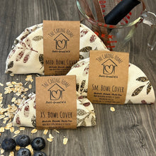 Load image into Gallery viewer, Reusable Floral on Cream Bowl Covers – Beautifully Designed, Washable, and Eco-Friendly