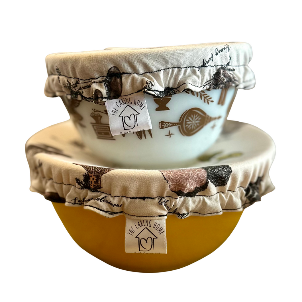 Mushroom Sustainable Bowl Covers – Reusable, Washable, and Eco-Friendly Food Covers