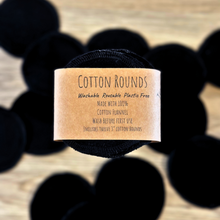 Load image into Gallery viewer, Eco-Friendly, Reusable Black Cotton Rounds
