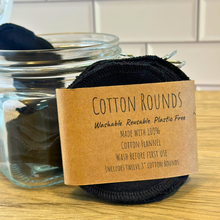 Load image into Gallery viewer, Eco-Friendly, Reusable Black Cotton Rounds
