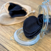 Load image into Gallery viewer, Eco-Friendly, Reusable Black Cotton Rounds
