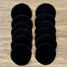 Load image into Gallery viewer, Eco-Friendly, Reusable Black Cotton Rounds
