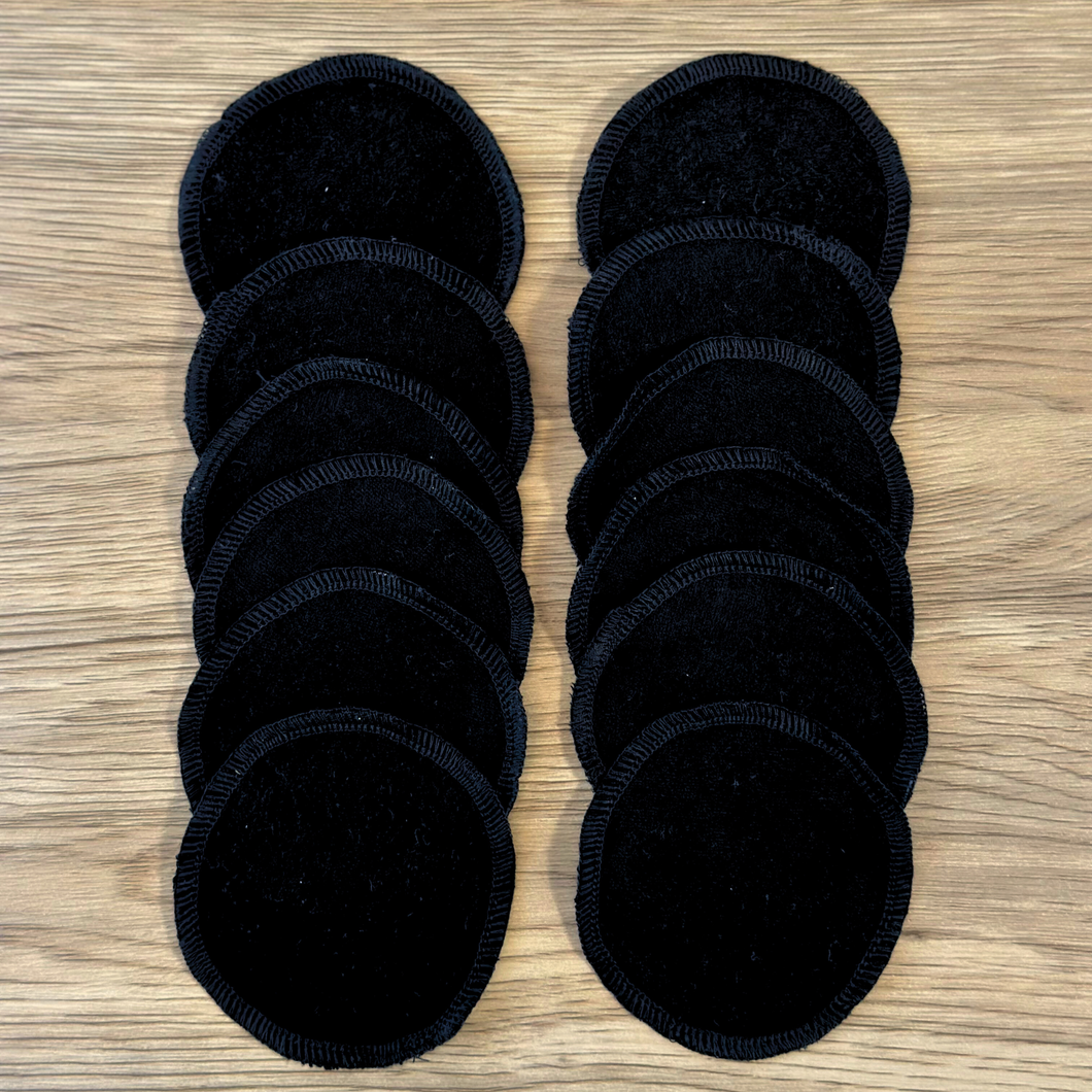 Eco-Friendly, Reusable Black Cotton Rounds