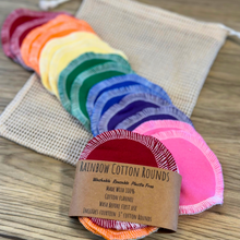 Load image into Gallery viewer, Rainbow Reusable Cotton Rounds – Colorful and Sustainable
