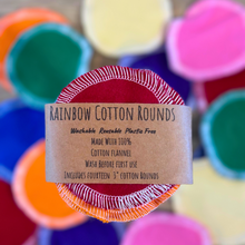 Load image into Gallery viewer, Rainbow Reusable Cotton Rounds – Colorful and Sustainable
