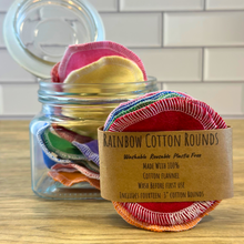 Load image into Gallery viewer, Rainbow Reusable Cotton Rounds – Colorful and Sustainable
