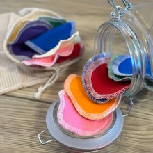 Load image into Gallery viewer, Rainbow Reusable Cotton Rounds – Colorful and Sustainable
