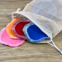 Load image into Gallery viewer, Rainbow Reusable Cotton Rounds – Colorful and Sustainable
