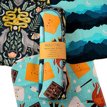 Load image into Gallery viewer, 24-Pack Paperless Towels – Mountains, Forest, and Smores Prints for Eco-Friendly Living
