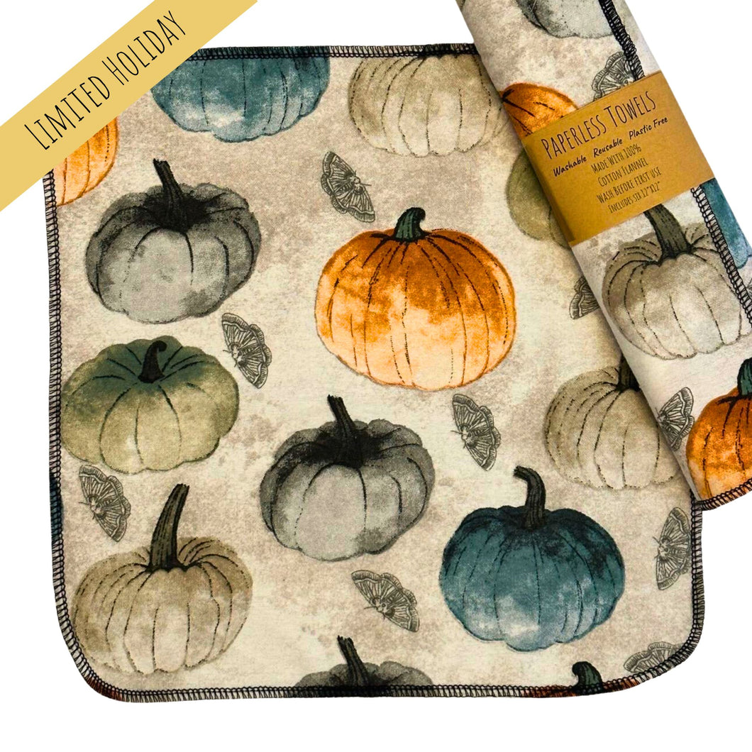 Pumpkin Paperless Towels – Reusable, Eco-Friendly Fall and Thanksgiving Napkins