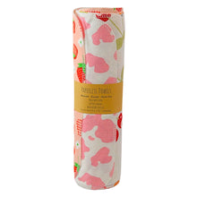 Load image into Gallery viewer, 24-Pack Paperless Towels – Fun Cow, Apple, Cherry &amp; Strawberry Prints for Eco-Friendly Living
