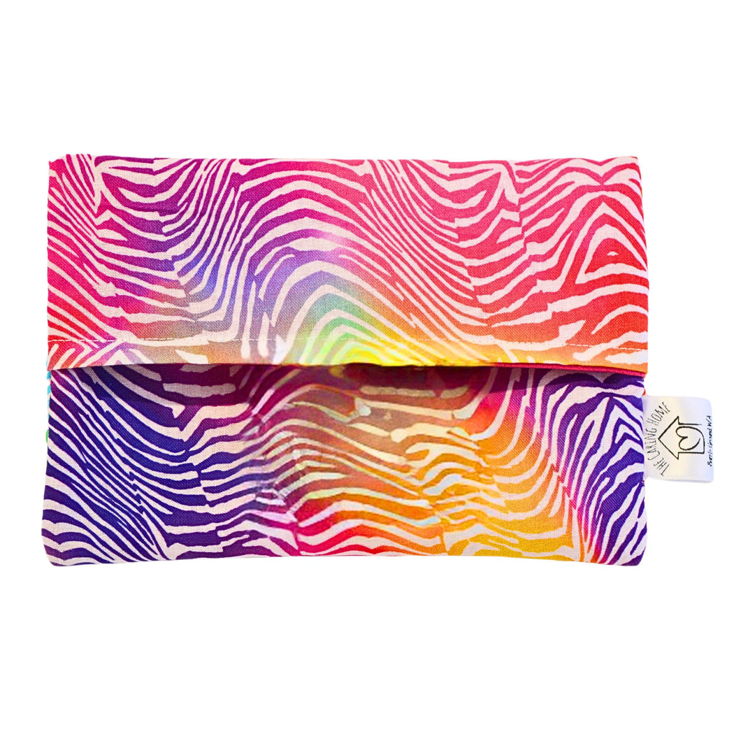 Colorful Zebra Sustainable Snack Bags – Versatile, Washable & Eco-Friendly