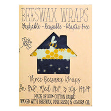 Load image into Gallery viewer, Variety (Bee Theme) Pack Sustainable Beeswax Food Wraps – Perfect for Eco-Friendly Kitchens
