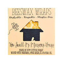 Load image into Gallery viewer, Beeswax Food Wraps (2-Pack) - 8&quot;x8&quot; Small, Eco-Friendly &amp; Reusable
