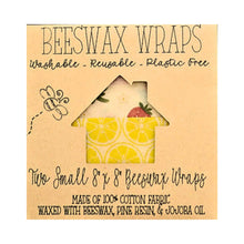 Load image into Gallery viewer, Beeswax Food Wraps (2-Pack) - 8&quot;x8&quot; Small, Eco-Friendly &amp; Reusable
