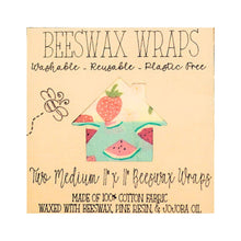 Load image into Gallery viewer, Beeswax Food Wraps (2-Pack) - 11&quot;x11&quot; Medium, Eco-Friendly &amp; Reusable
