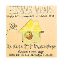 Load image into Gallery viewer, Beeswax Food Wraps (2-Pack) - 14&quot;x14&quot; Large, Eco-Friendly &amp; Reusable
