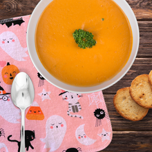 Load image into Gallery viewer, Pink Ghost Halloween Paperless Towels
