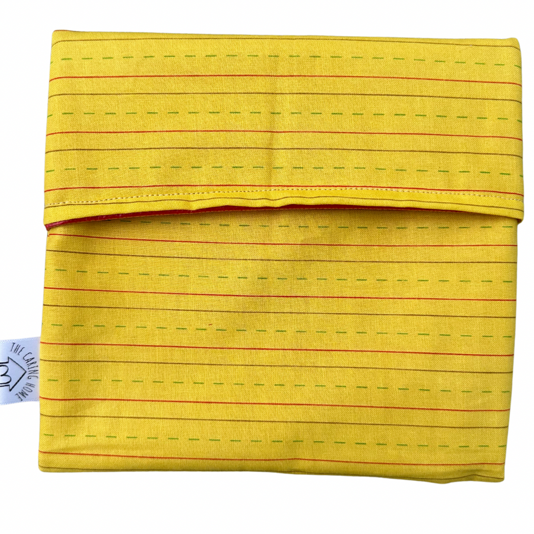 Yellow Paper Eco-Friendly Sandwich Bag – Reusable, Washable, and Long-Lasting